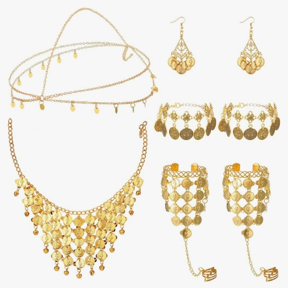Belly Dancing Gold Coin Jewelry Set